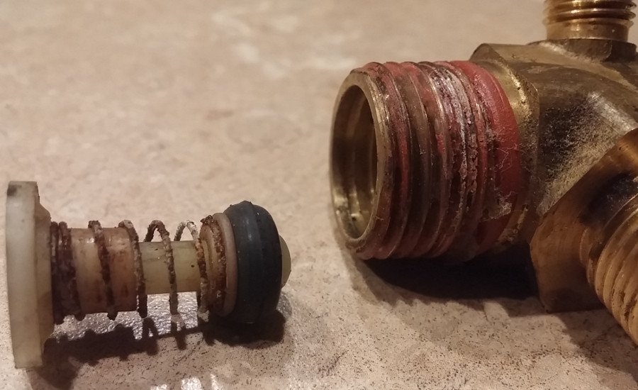 Ridgid Rusted Check Value Spring on a OF50150TS